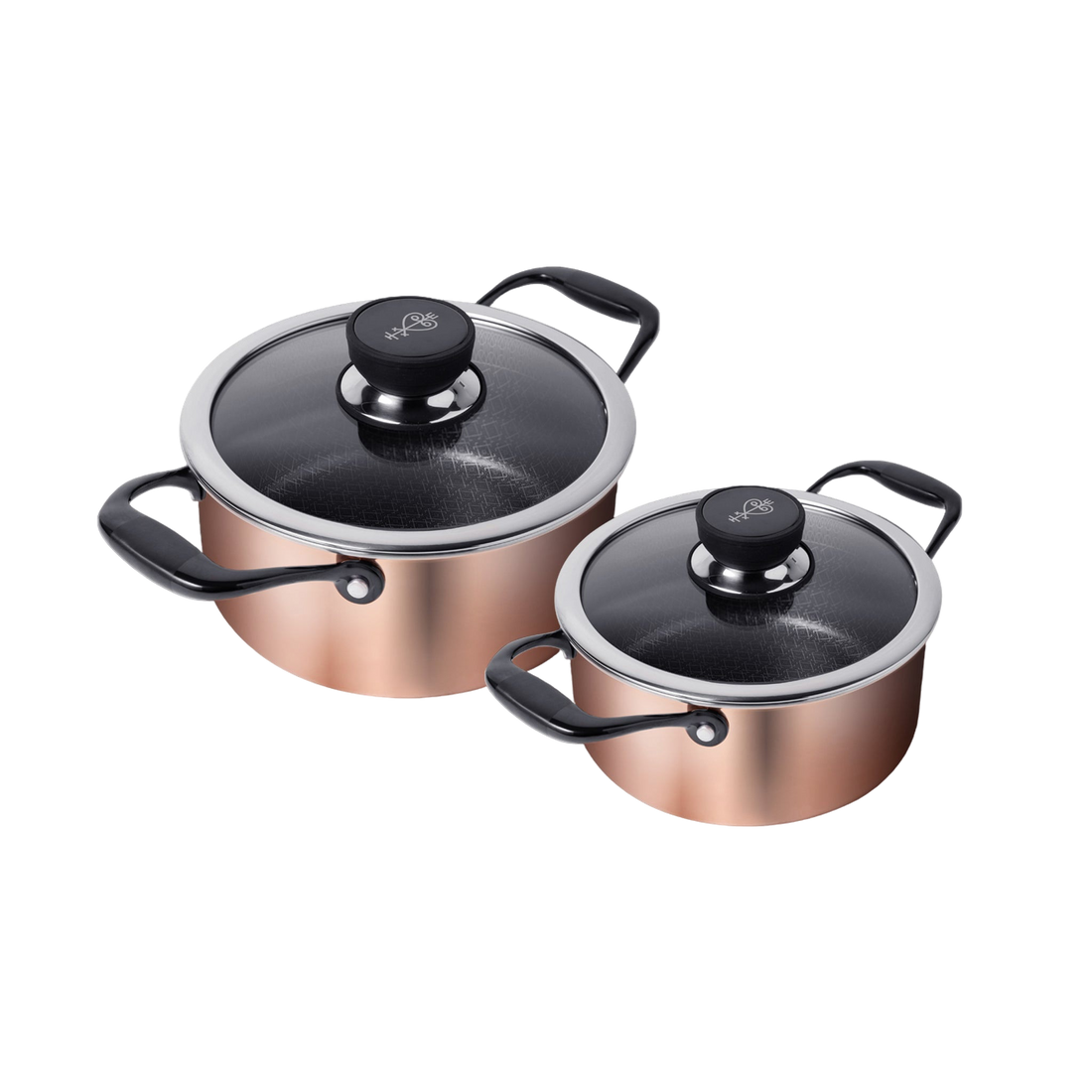 COPPER POTS SET OF 2